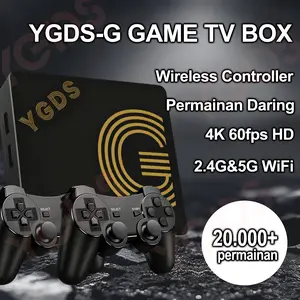 YGDS-G GAME Tv Box Double Stick 20.000+ GAMES Android Tv Box 5G WiFi Bluetooth Voice Stik Controller Smart full hd TV box