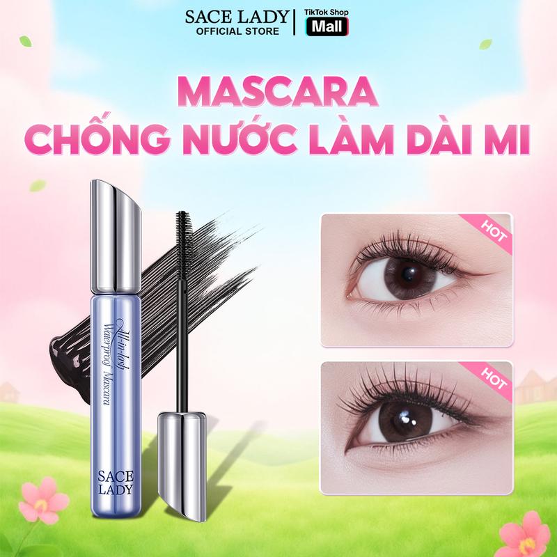 BẢN NÂNG CẤP Mascara SACE LADY Chuốt Mi Giúp Làm Dài Và Cong Mi Chống Nước Chống Lem Lâu Trôi