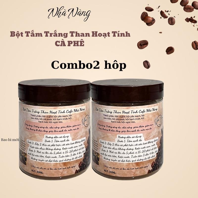 [ tặng 2 gói thảo mộc ]Nhà Nàng Combo 2 Hũ Bột Tắm Trắng Than Hoạt Cà Phê Sáng Da Nhả Nắng Mịn Da Làm Sạch Da Tặng 2 Gói Thảo Mộc