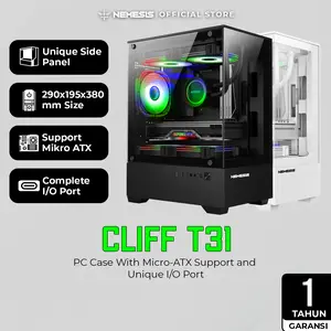 NEMESIS PC Case M-ATX M-ITX  CLIFF T31 Tempered Glass
