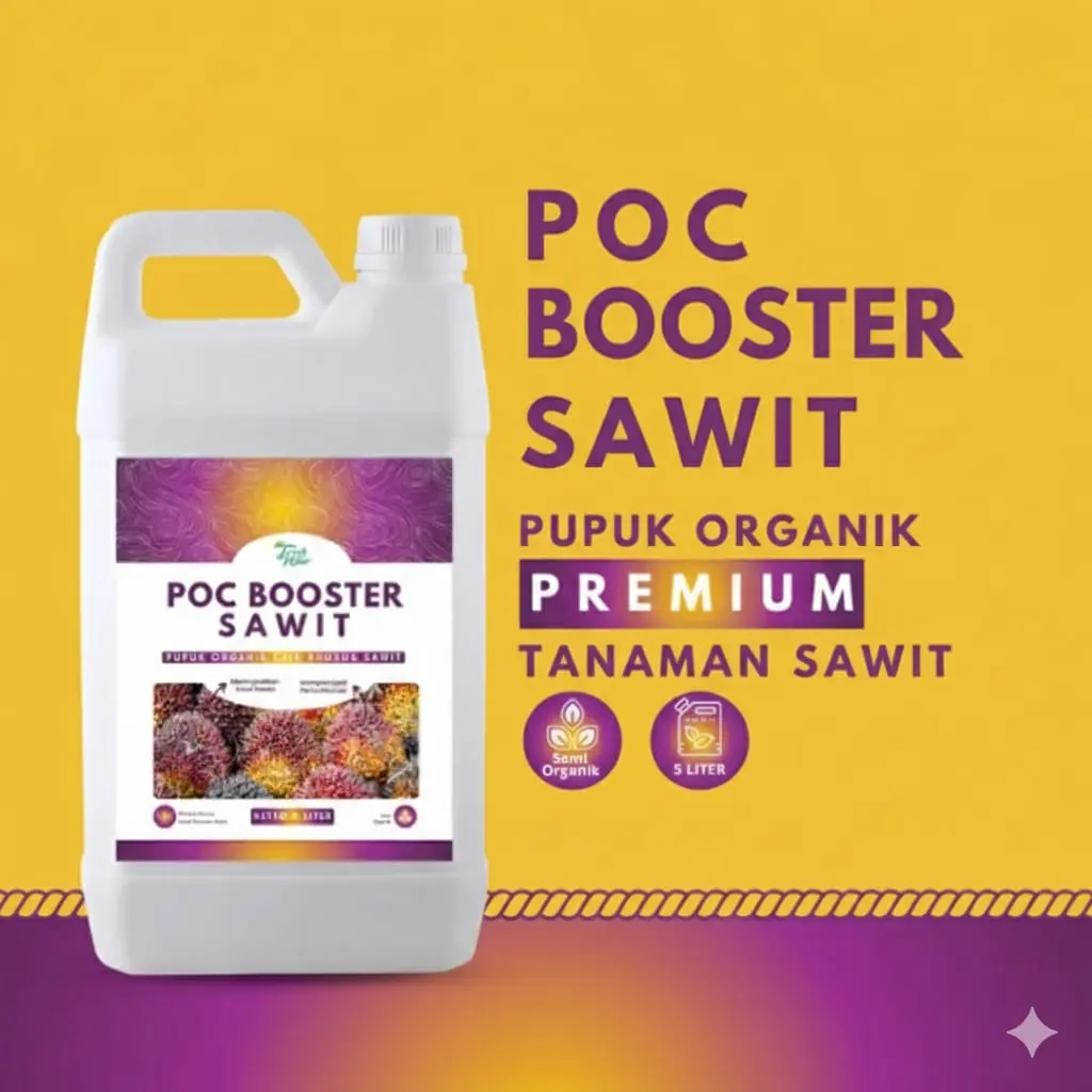 [COD] POC Booster Sawit 5L - Pupuk Organik Cair untuk Tanaman Kelapa Sawit - Merangsang Pertumbuhan & Buah Lebat - Hemat & Terbukti Ampuh - Daun