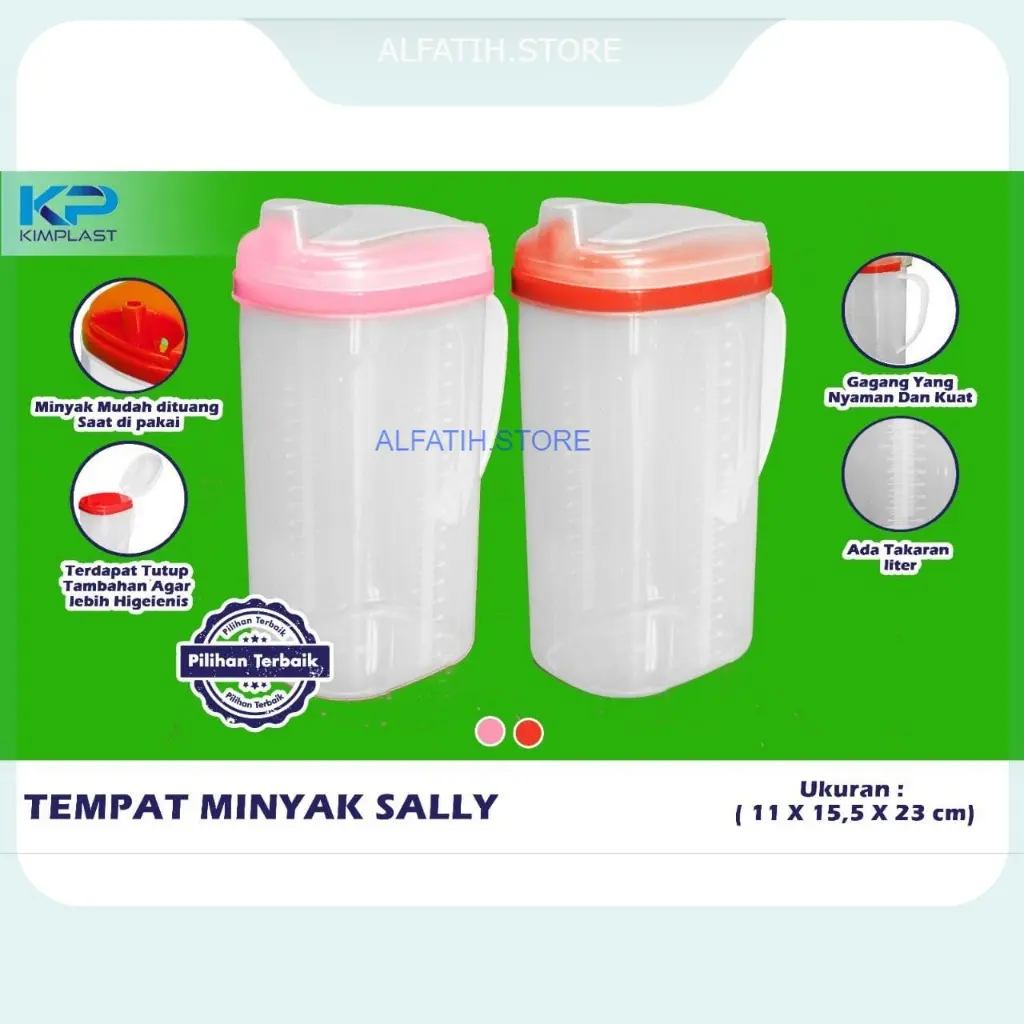 Oil Jug Sally 2 Liter/ Tempat Minyak/ Wadah Minyak Plastik