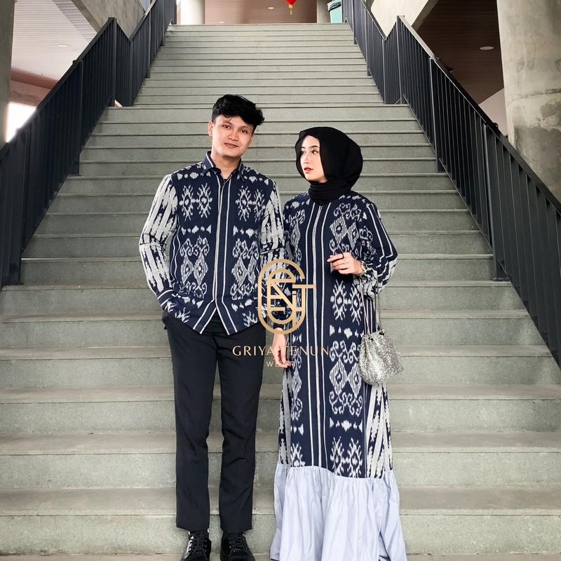 BAJU TENUN AZURA ABU2 - BAJU TENUN LEBARAN - BAJU TENUN KONDANGAN 5
