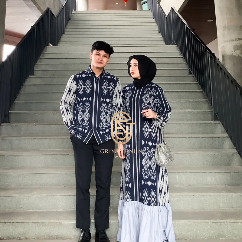 BAJU TENUN AZURA ABU2 - BAJU TENUN LEBARAN - BAJU TENUN KONDANGAN 5