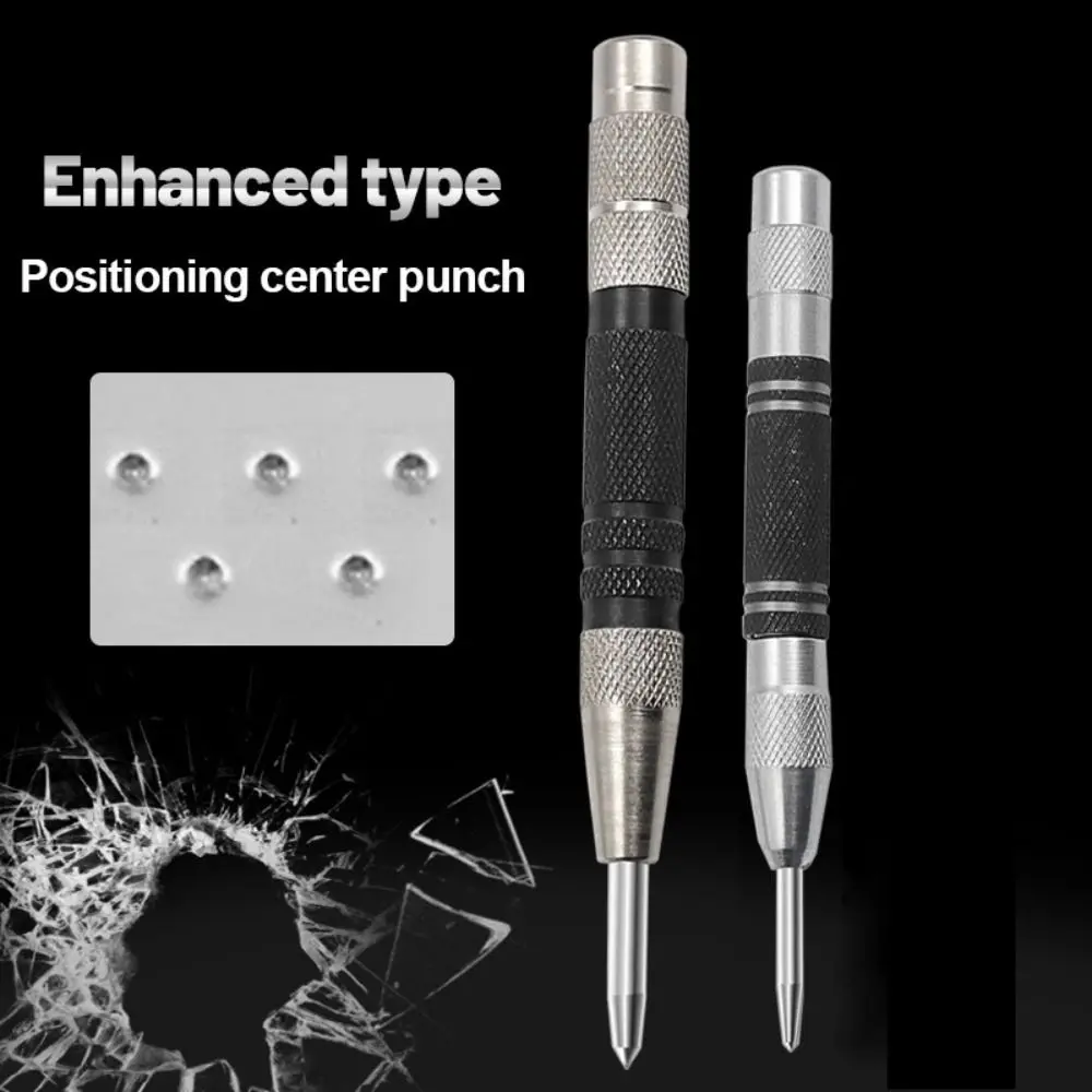 Adjustable Spring Loaded Marking Tool Wood Marker Punch locator Metal Drill Tool Centre Punch Automatic Punch Positioning Center Punch Centre Punch Locator