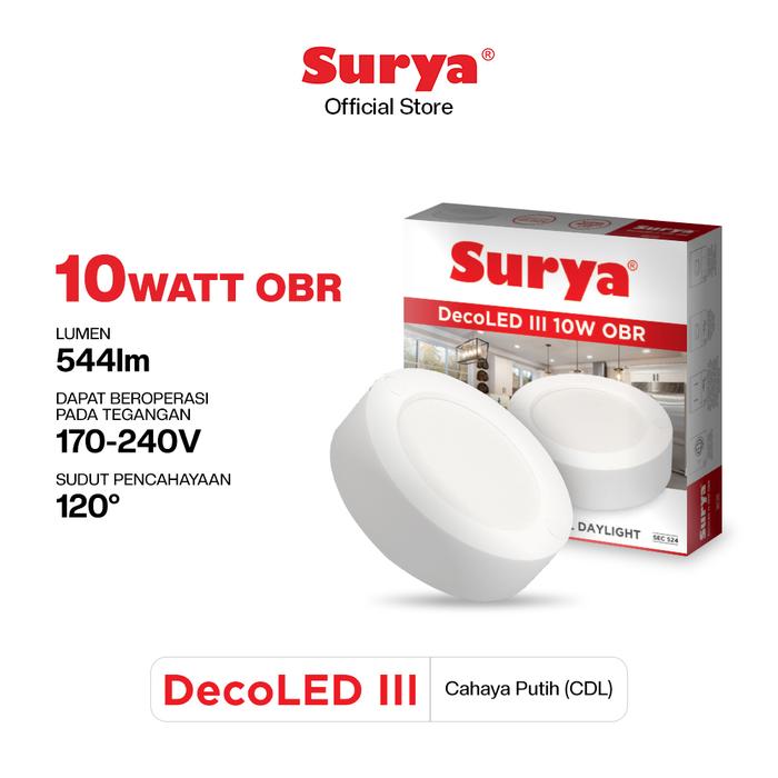 Gambar Surya Lampu Downlight LED DecoLED III 10W OBR 35Inch Cahaya Putih OUTBOW dari Surya Lighting Shop Kab. Tangerang Tokopedia