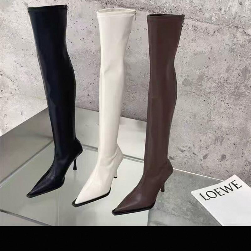  bốt đùi trên gối trơn đế 7cm Boot Cổ Cao Nữ Shoes GiàY   mã D108 DA LÌ    