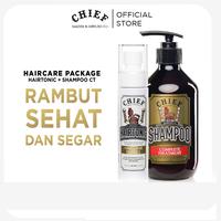 Gambar CHIEF ULTIMATE HAIR CARE PACKAGE | Chief Hairtonic + Chief Shampoo 400ml + Chief Haircaviar Mask - Hairtonic + Shampoo CT  400ml + Haircaviar dari CHIEF Official Store Kota Administrasi Jakarta Selatan 1 Tokopedia