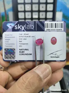 Natutal ruby burma myanmar, 3.32.ct , pinkisred, oval mixcut