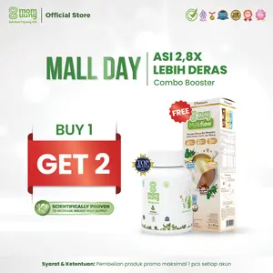 [MALL DAY] BUY 1 GET 2 - Mom Uung ASI Booster 60 Kapsul FREE Susu Mylkflow Variety Pack - Pelancar ASI Halal BPOM Non Fenugreek