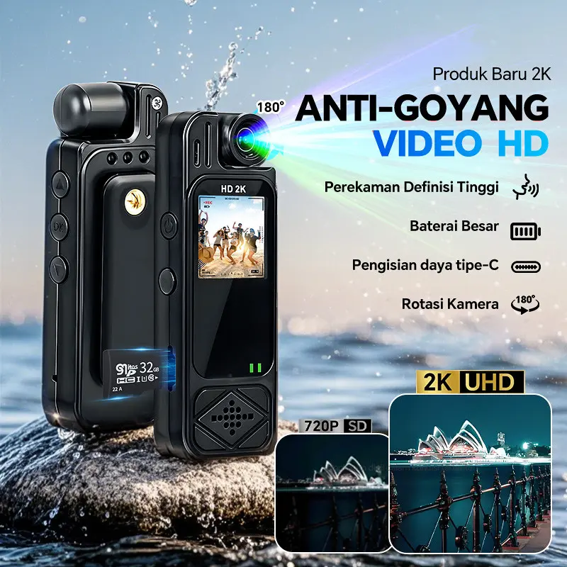 Mini Kamera Dv Cctv Kamera Pocket Vlog Youtuber 360 Derajat Vlog Action Cam Motor Body Wifi Mini Camera Body Cam 1080P Bike Car Camera Hd Infrared Night Vision Camcorder Murah