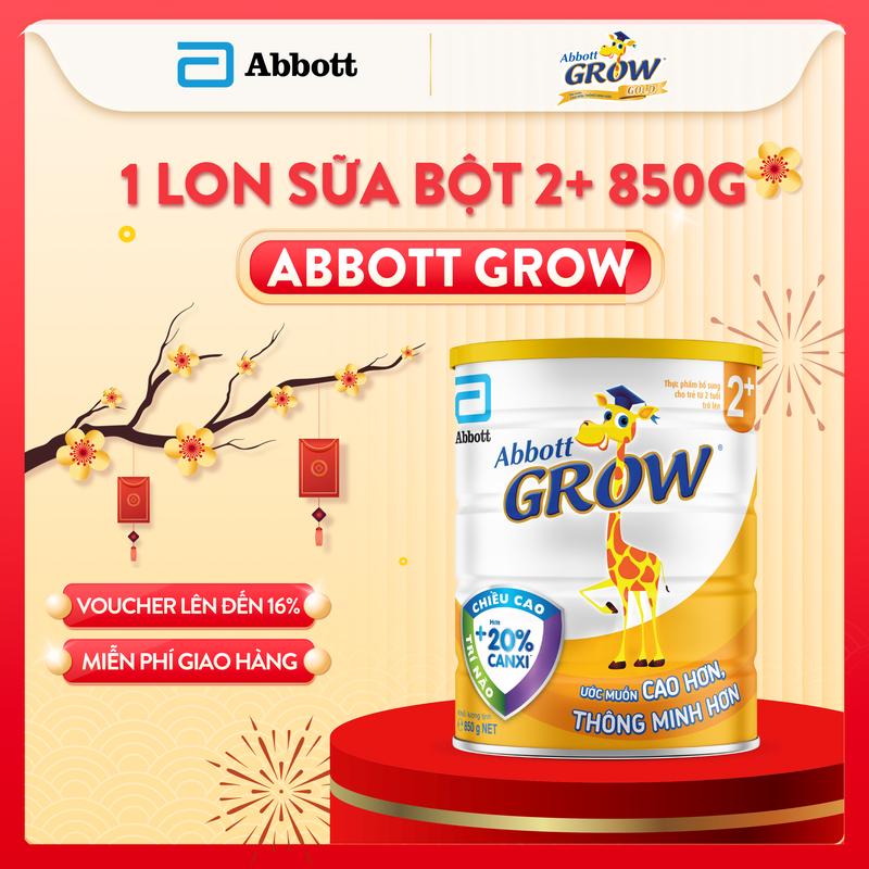 Sữa Abbott Grow 2+ chính hãng dạng bột 850g