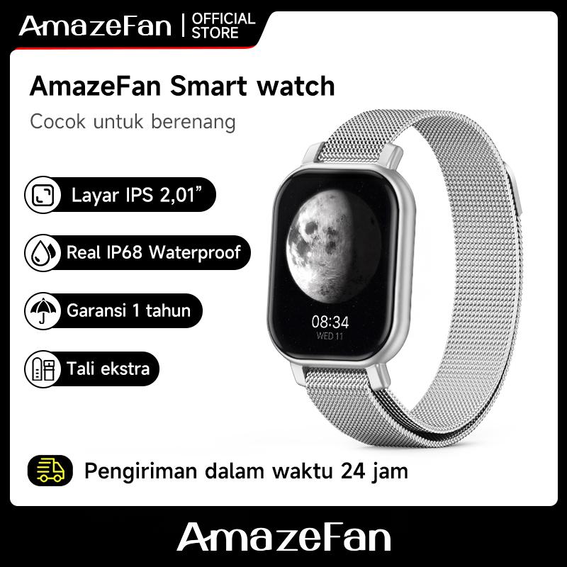 AmazeFan Smartwatch S40 pro Jam Tangan Cocok untuk berbagai situasi seperti mode, olahraga, santai, belajar, dan lainnya. Memiliki berbagai fungsi seperti mengukur denyut jantung, menerima dan membuat panggilan, fitness, dan lainnya.【Garansi satu tahun】 0