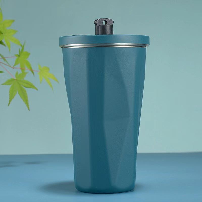 Amazon's latest outdoor sports water cup insulated cup 304 stainless steel insulated diamond cup gradient portable portable cup large capacity coffee cup with straw 600ml vacuum tumbler 9