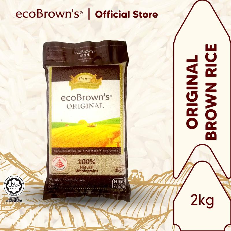 ecoBrown's ORIGINAL - Unpolished Brown Rice [2kg] - TikTok Shop Malaysia