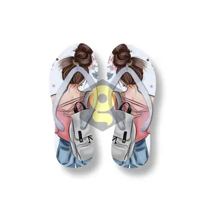 Sandal Jepit Wanita Dewasa Go To Campus Bahan Spon Digital Printing Nyaman Digunakan
