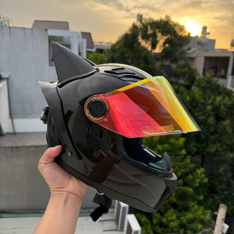  Nón bảo hiểm fullface AGU Đen bóng chính hãng 2026 Helmet 