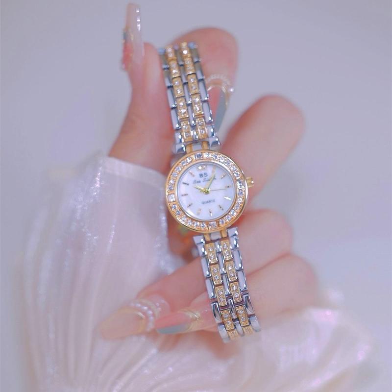   TẶNG KÈM HỘP+PIN  ĐỒNG HỒ NỮ MÀU ĐMI BS MẶT VÀ DÂY ĐÍNH ĐÁ CAO CẤP 