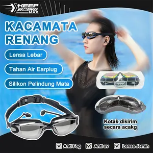 Kacamata Renang Remaja Dewasa Anti Fog UV Protection dengan Penutup Telinga/Dewasa Remaja Anti Fog UV Protection /Kacamata renang anti/Kacamata renang/Kacamata Renang Dewasa Anti UV Fog