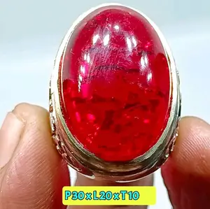 Cincin Batu Merah Siam , Serat Pecah Seribu , Jumbo 30 x 20
