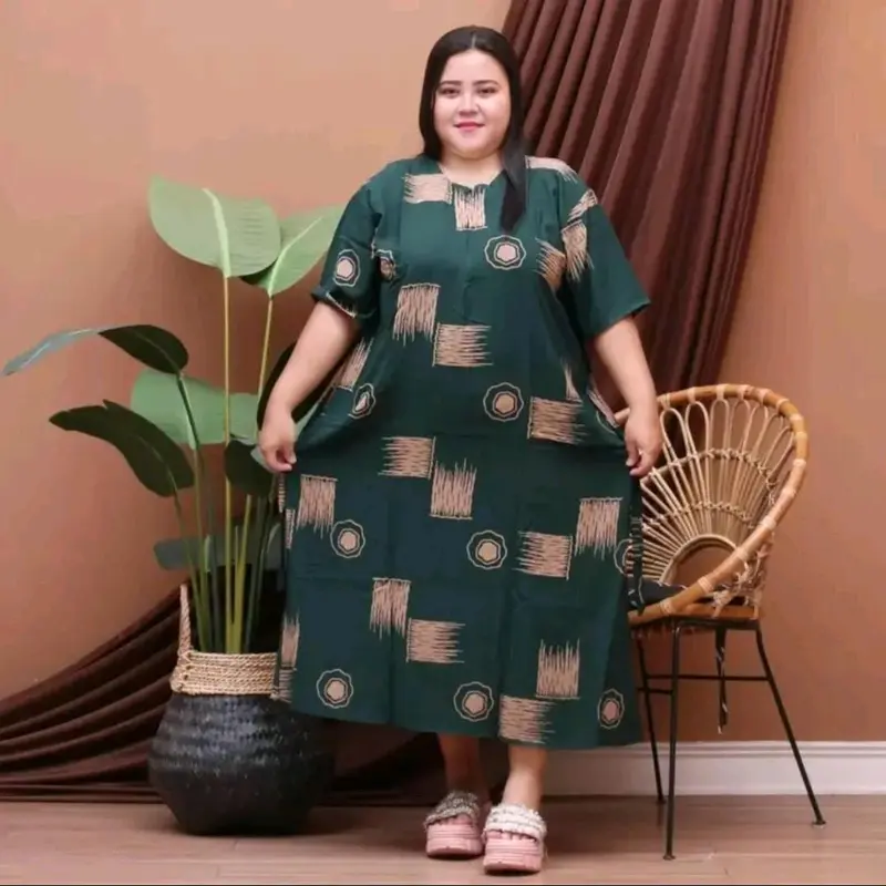 Daster motif cika jumbo bahan rayon ld 125 max bb 85kg busui friendly bisa cod 1