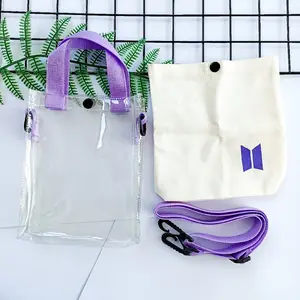 Slingbag BTS Blackpink Treasure NCT Dream Enhypen Murasakino Mika+Kanvas Tali panjang Tali pendek