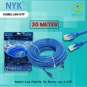 KABEL LAN 30M CAT 5E Biru Computer Router
