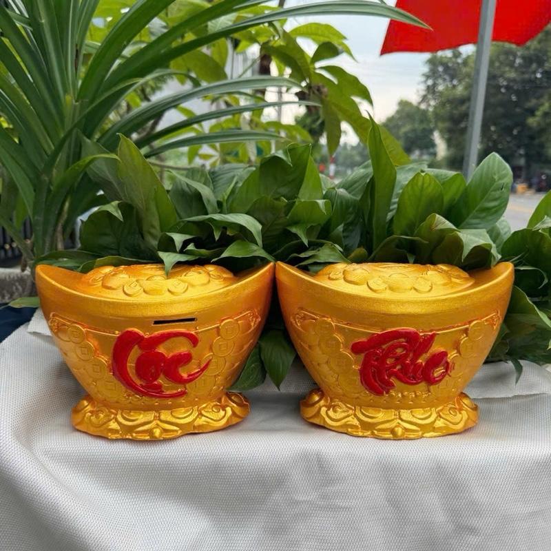  Thỏi Vàng Phúc Lộc Heo Đất Lợn Đất Ống Heo Tiết Kiệm Ống Heo Ống Tiết Kiệm hộp đựng tiền pokemon gỗ hũ mọi lợn tiết kiệm atm mini đấttiếtkiệm con két sắt 