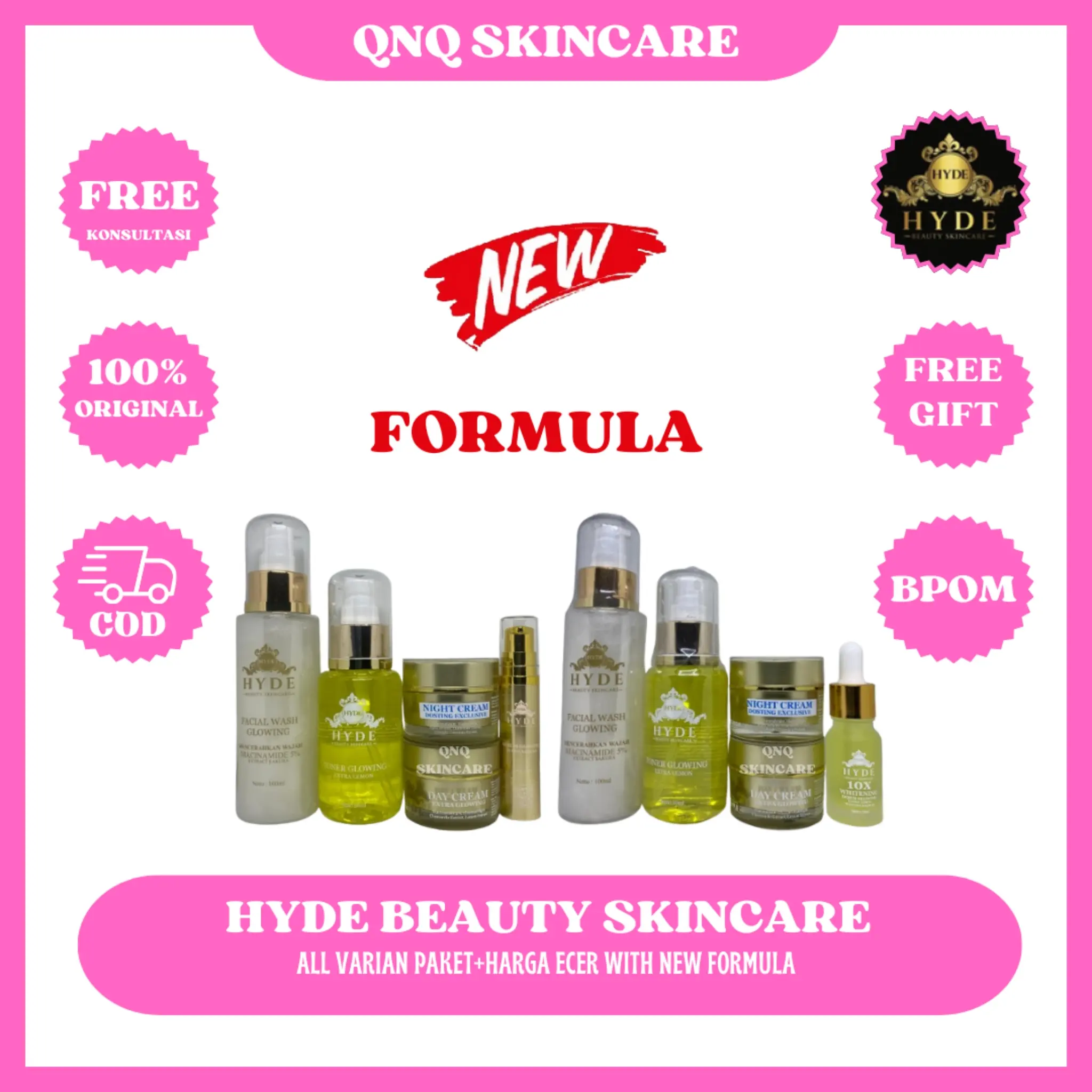 HYDE BEAUTY SKINCARE ALL ECER Memutihkan Mencerahkan Wajah Memudarkan Hitam Mengencangkan