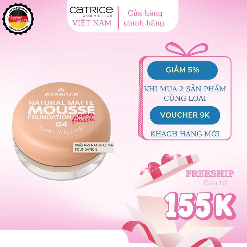 Hàng Đức Phấn Tươi Essence Mousse Foundation – Màu 04 – Phấn Kem Lì Nhẹ ,Lớp Nền Mịn Mượt – 16g