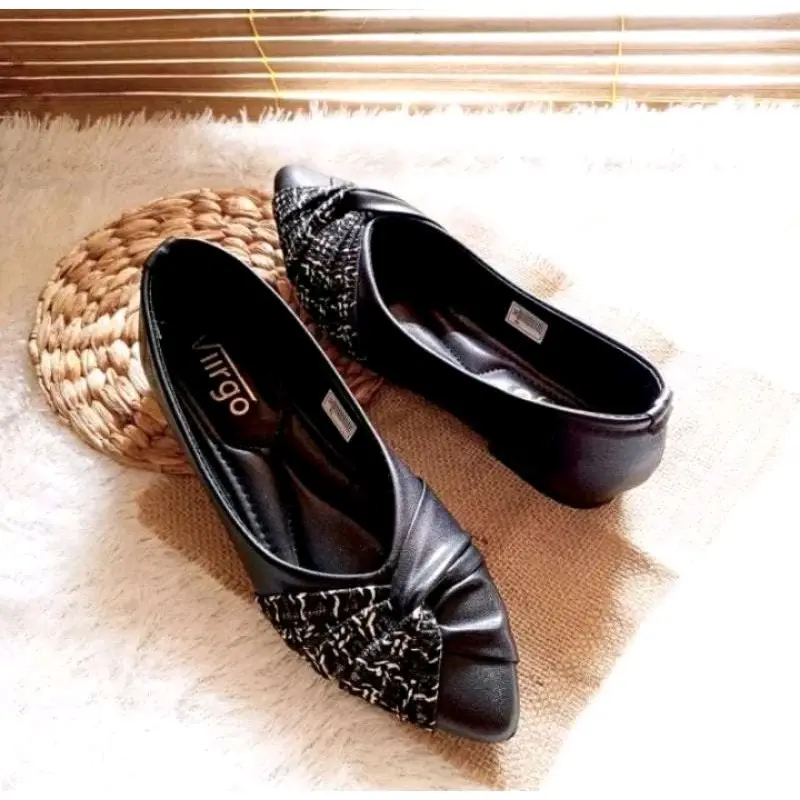 Flat Wanita Terbaru Balet Flatshoes Sabil Sol Karet Antislip - RVL sepatusandalbuatjalanjalan belakang terbuka ori flat  shoeswanita berry  benka