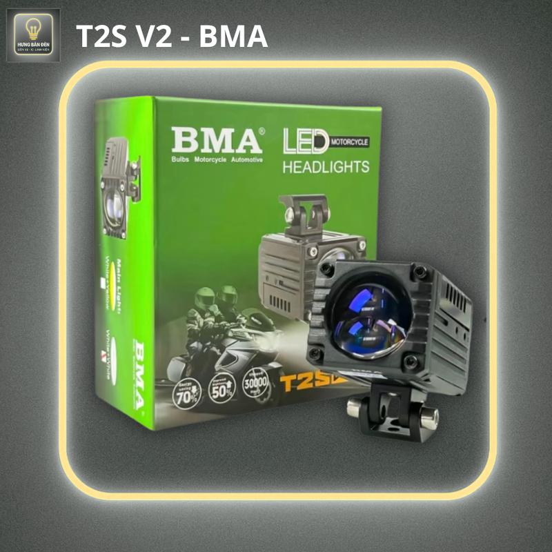 Đèn Trợ Sáng Bi Cầu T2S V2 BMA 60W - Ánh Sáng Hoàn Hảo Sắc Nét Chống Nước IP68 Lắp Xe Tải Oto Xe Máy BH 24 Tháng