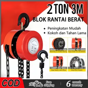 Katrol Rantai Manual 1 Ton & 2 Ton - Chain Block Heavy Duty untuk Bengkel, Konstruksi, Gudang | Tahan Lama & Portable