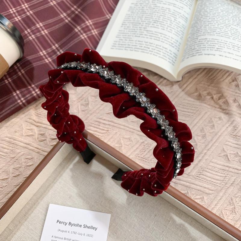 Cekak Rambut temperament velvet starry headbands with pleats - TikTok ...