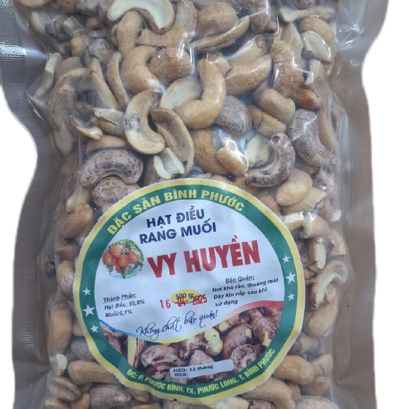  Hạt điều rang muối vỡ còn vỏ đóng túi hút chân không shop vy huyền 1kg  2túi  Food Snack Ăn Vặt Thức Ăn 