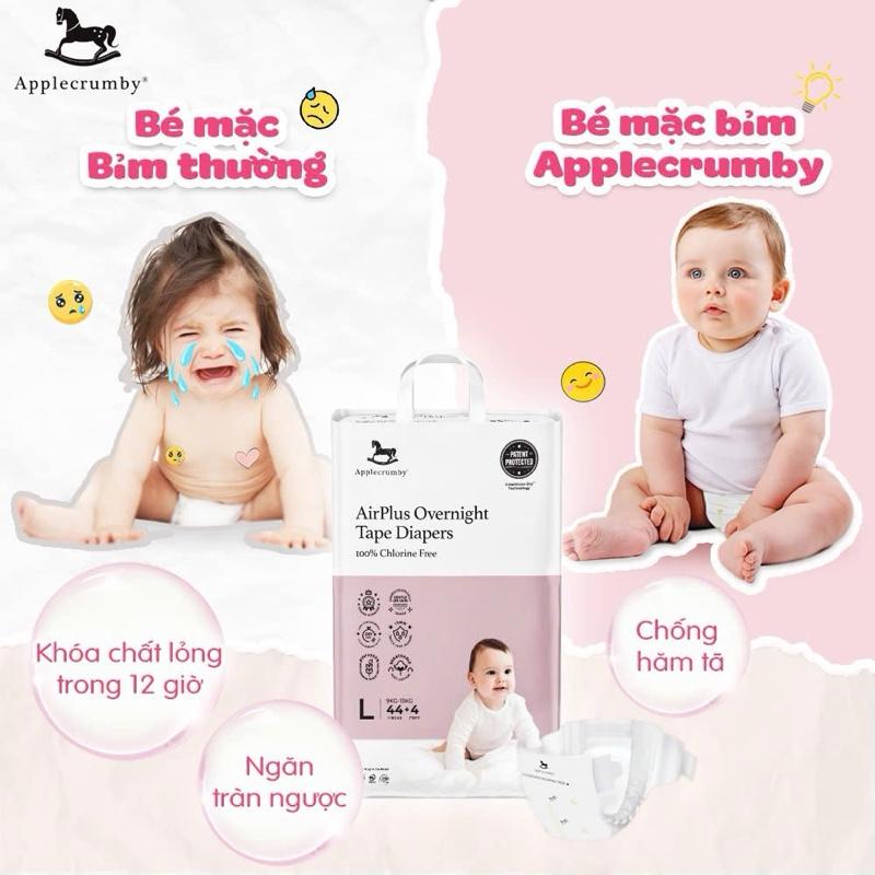 ￼[ CHÍNH HÃNG ][BỈM APPLECRUMBY SLIM NGÀY + OVERNIGHT ĐÊM] BỈM DÁN/QUẦN DÁN SIZE NB-XXL