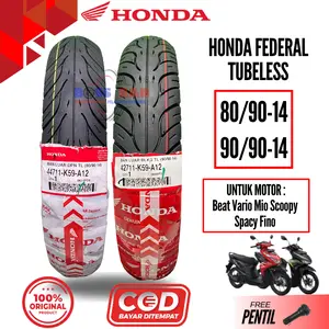Ban Honda Federal 80/90-14 90/90-14 ring 14 Original untuk motor metic Beat Vario Mio Scoopy spacy Motorcycle Asli
