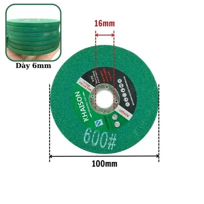Bánh xe mài mài, dày 6mm, cho dao và kim loại, Tương thích với máy mài góc và máy cắt cầm tay 2