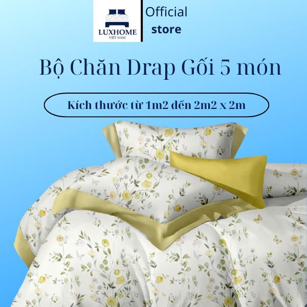 [GIÁ TỐT] Bộ Chăn Ga Gối Mát Lạnh dành Cho Mùa Hè Lụa Tencel Luxhome 5 Món Kháng Khuẩn Tự Nhiên dệt phẳng làm mát