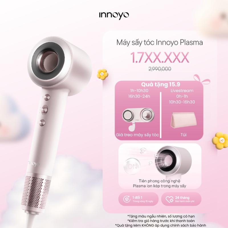 Máy sấy tóc Innoyo Plasma - 500 triệu Plasma ion kép, sấy nhanh trong 3 phút -…