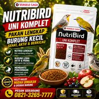 Gambar Makanan Burung NUTRIBIRD UNI KOMPLET Versele-Laga Pleci Ciblek Multivitamin Mineral Lengkap Ekstrak Serangga Buah Segar Alami - Original 250 Gram dari Seputar Burung Indonesia Kab. Sukoharjo 3 Tokopedia