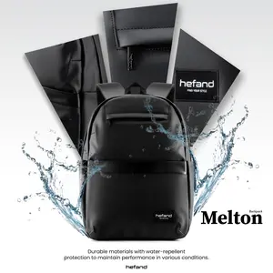 Hefand - Tas Ransel Pria Melton Tas Sekolah Kuliah Kerja Kantor Wanita Waterproof Backpack Laptop Outdoor Anti Air