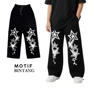 Celana Panjang Baggypants Star Usia 7-11 Tahun Motif Bintang untuk Anak Laki-laki Bahan Nyaman Desain Stylish dan Fungsional