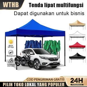 WTHB CAMPORI Tenda Jualan 2×2/3x3 Tenda lipat besi Tenda Lipat 1300D tenda jualan full set Tenda Bazar Outdoor Tenda portable waterproof Tenda bazar Petak