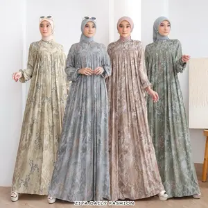 AISHA DRESS By ZIYA ~ Gamis Rayon Premium Kerah Zipper Muslim Nyaman Wanita