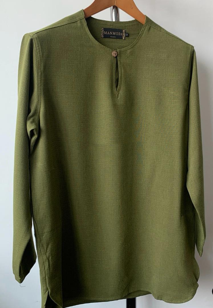 Product Introduction of Pakaian Kurta Manmoda Cotton Linen Sejuk Slimfit Pocket Smart Casual 13