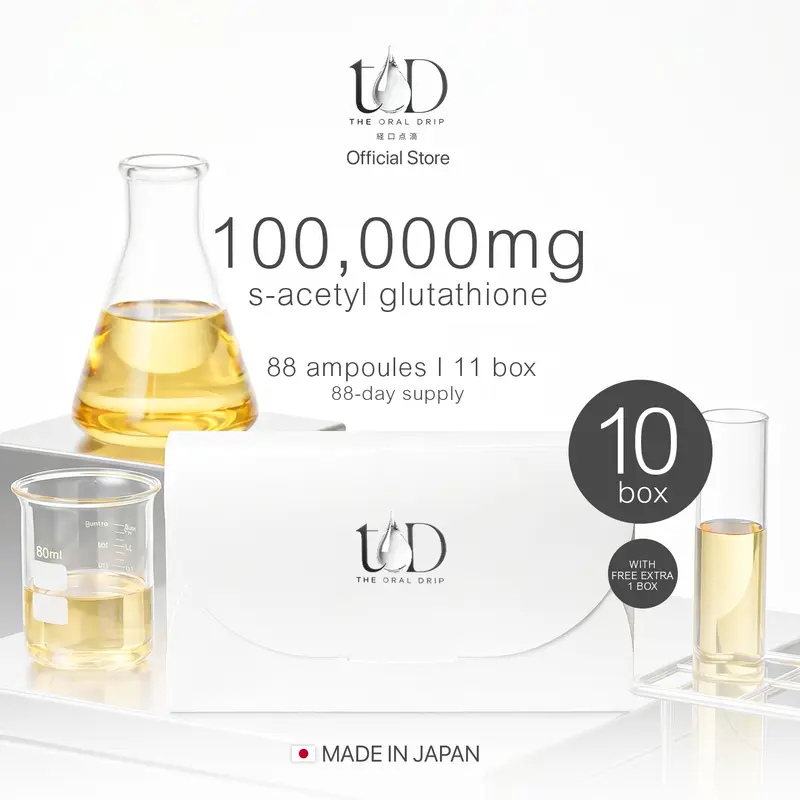 japanese glutathione drip 1 BOX + FREE UV UMBRELLA] The Oral Drip Japanese S-Acetyl Glutathione with  Essential Vitamins, Antioxidant support, Mental Clarity, Skin Brightening,  and Overall Wellness