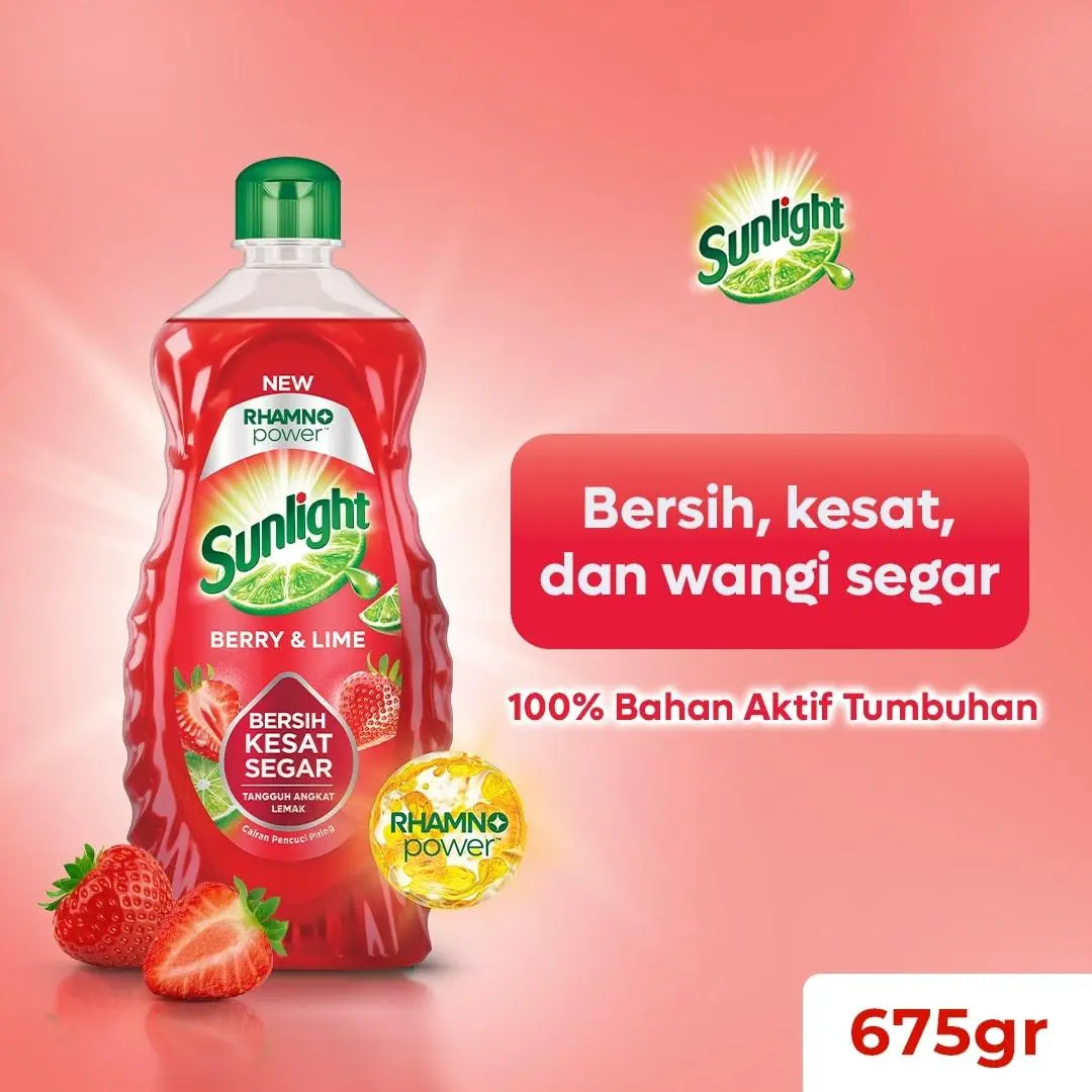 [BARU!] Sunlight Berry and Lime Botol 675g - Bersih Kesat Wangi Segar