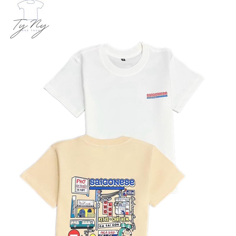 Áo thun trẻ em Saigonese hottrend, hàng loại 1, 100% cotton đẹp đứng form, định lượng vải 230g 2