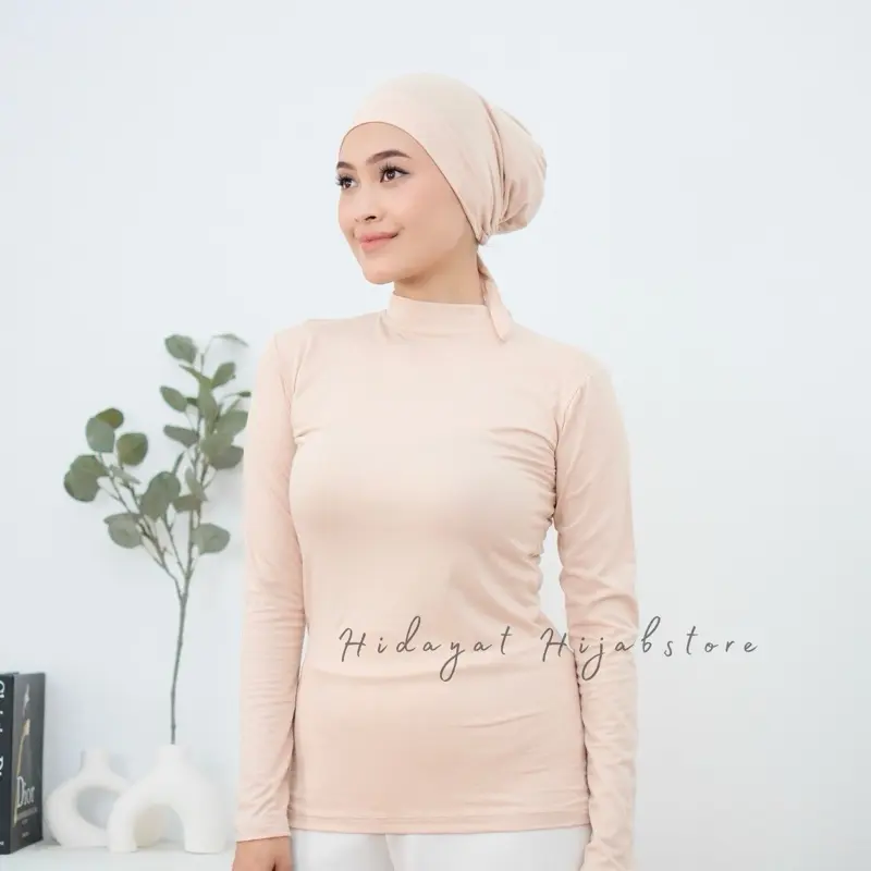 Manset Premium Basic Turtle KATALOG 2/Manset Kaos Adem Panjang Nyaman Muslim Baju Rayon Dalaman Wanita  Atasan Hitam 3